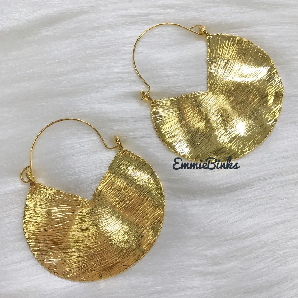 ✨3for$38  New Zara Textured Semicircle Hoop Earrings - Picture 6 of 16